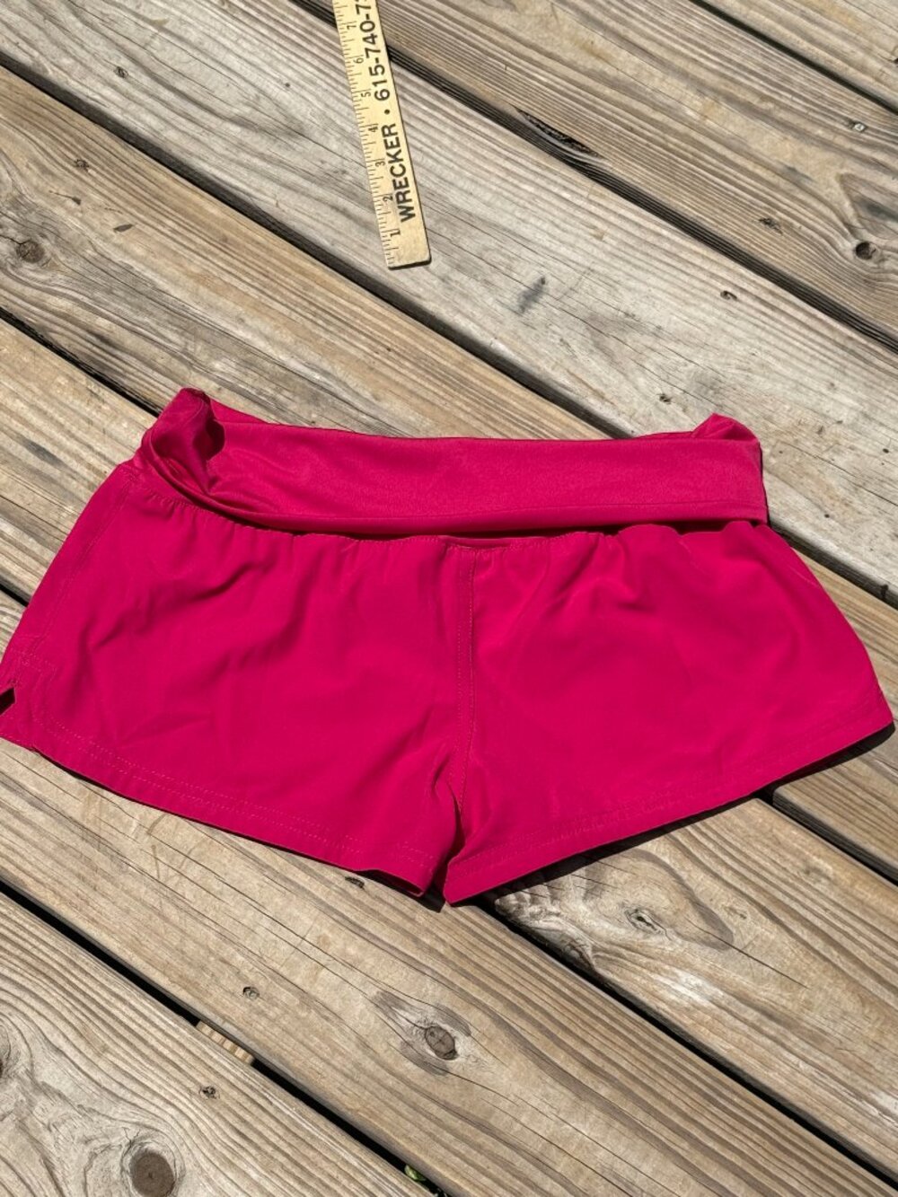 Roxy Hot Pink Mini Shorts szSmall Y2K Surfcore Coastal Cowgirl Beach Chic 3741 - Picture 5 of 8